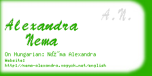 alexandra nema business card